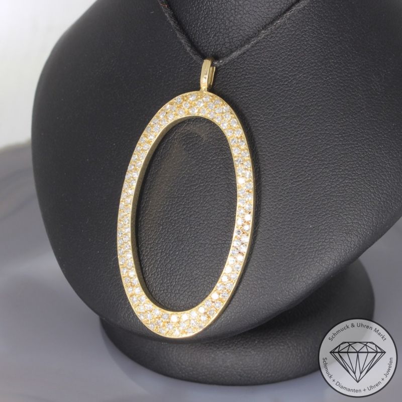 Wert 5790 € Diamant Anhänger in 750er 18 K Gelbgold - 98319