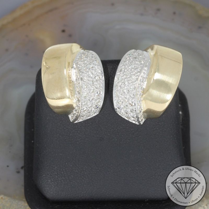 Wert 4690 € Brillant Ohrringe (ca. 0,70 carat) in 585er 14 K Gelbgold - 98334