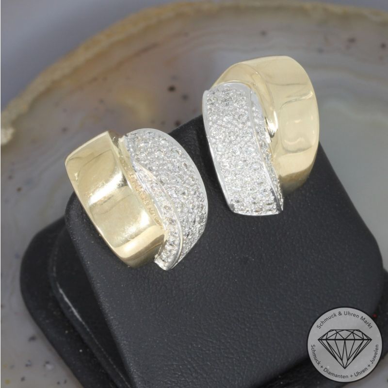 Wert 4690 € Brillant Ohrringe (ca. 0,70 carat) in 585er 14 K Gelbgold - 98334