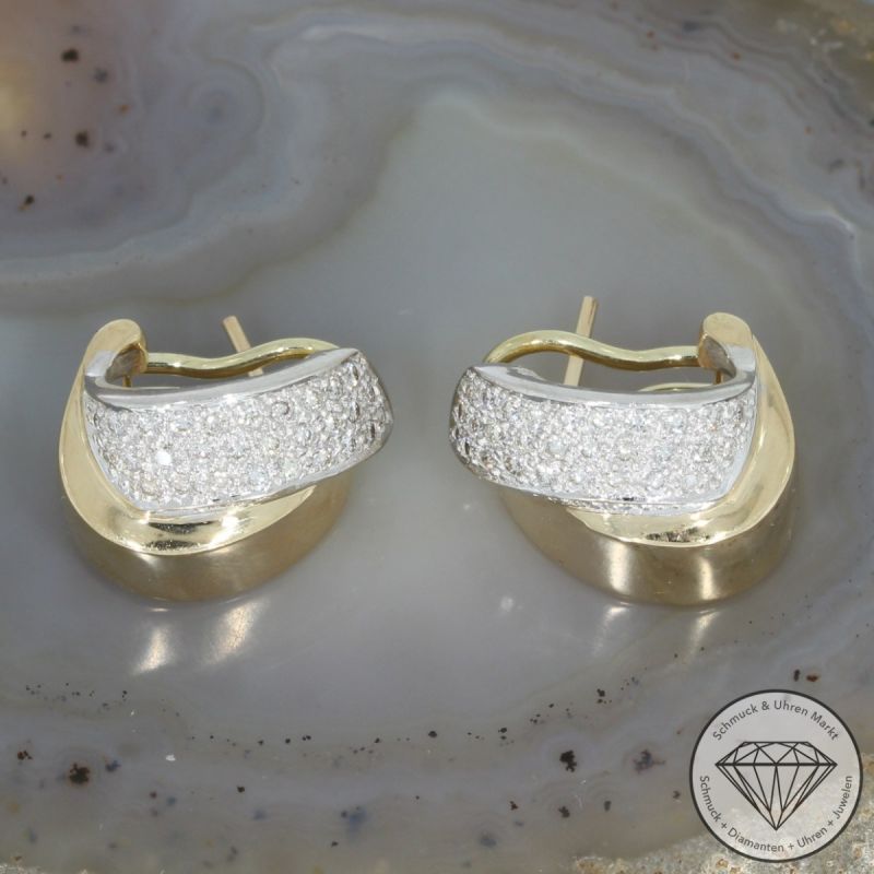 Wert 4690 € Brillant Ohrringe (ca. 0,70 carat) in 585er 14 K Gelbgold - 98334