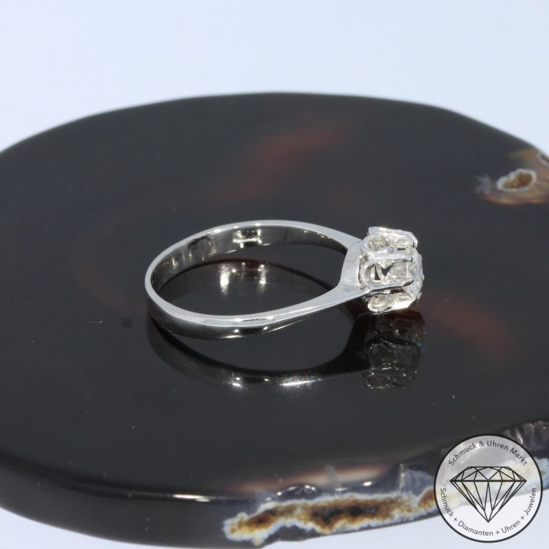 Wert 2.600 € Solitär Brillant Ring (ca. 0,45 carat) in 750er 18 K Weißgold - 98342