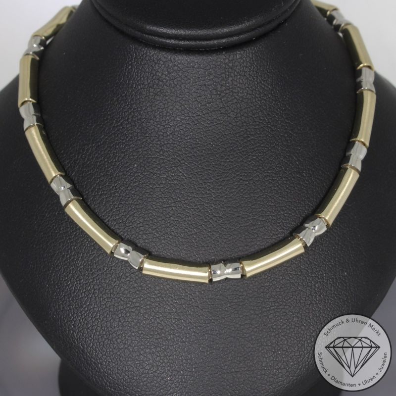 Wert 5800 € Bicolor Kette in 585er 14 K Gold - 98426