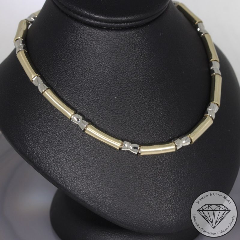 Wert 5800 € Bicolor Kette in 585er 14 K Gold - 98426