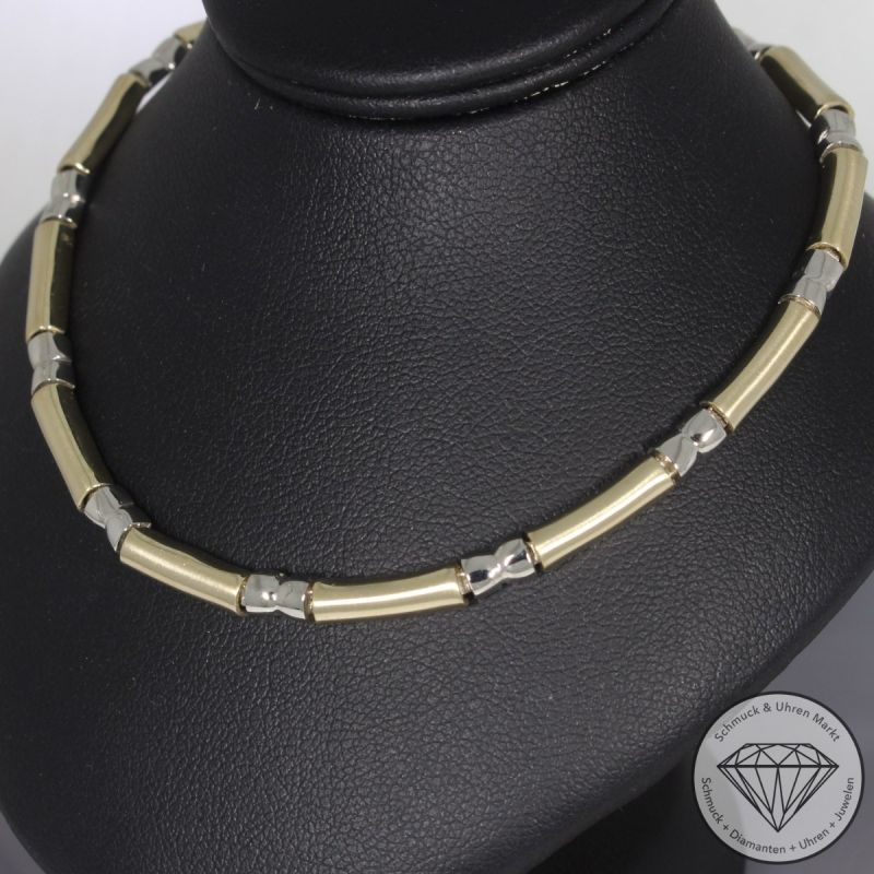 Wert 5800 € Bicolor Kette in 585er 14 K Gold - 98426