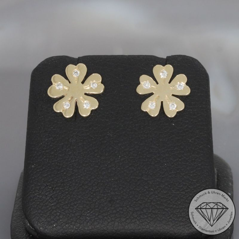 Wert 790 € Brillant Ohrstecker in 750er 18 K Gelbgold - 98448