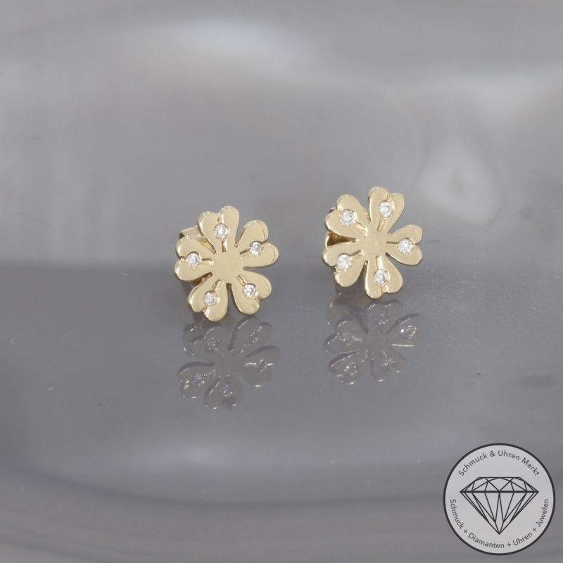 Wert 790 € Brillant Ohrstecker in 750er 18 K Gelbgold - 98448