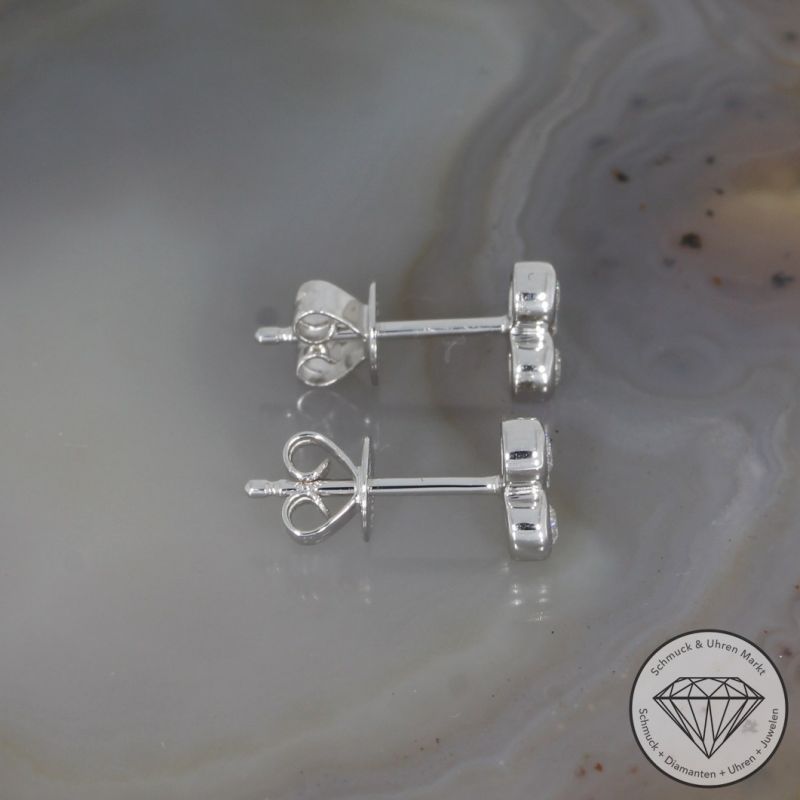 Wert 1160 € Brillant Ohrstecker (0,17 carat) in 585er 14 K Weißgold - H1758