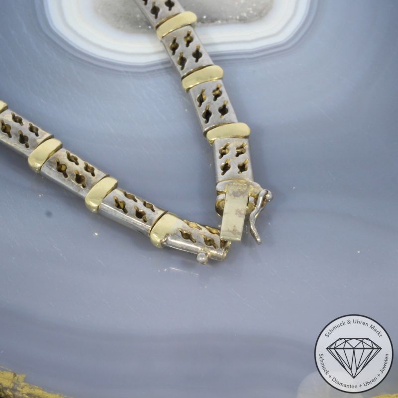Wert 34000 € Bicolor Brillant Collier (ca. 3,60 carat) in 750er 18 K Gold - 98640
