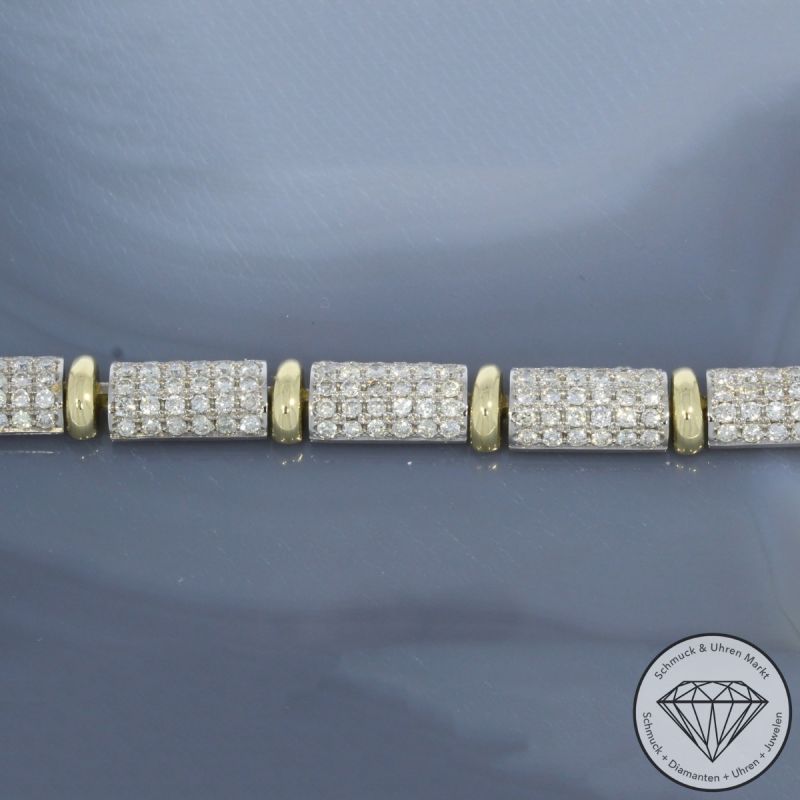 Wert 34000 € Bicolor Brillant Collier (ca. 3,60 carat) in 750er 18 K Gold - 98640