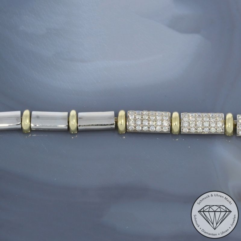 Wert 34000 € Bicolor Brillant Collier (ca. 3,60 carat) in 750er 18 K Gold - 98640