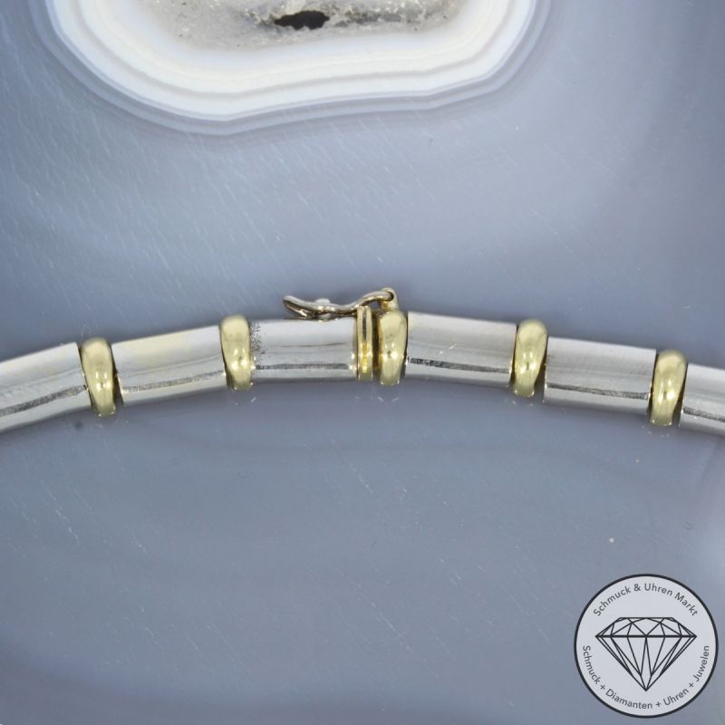Wert 34000 € Bicolor Brillant Collier (ca. 3,60 carat) in 750er 18 K Gold - 98640