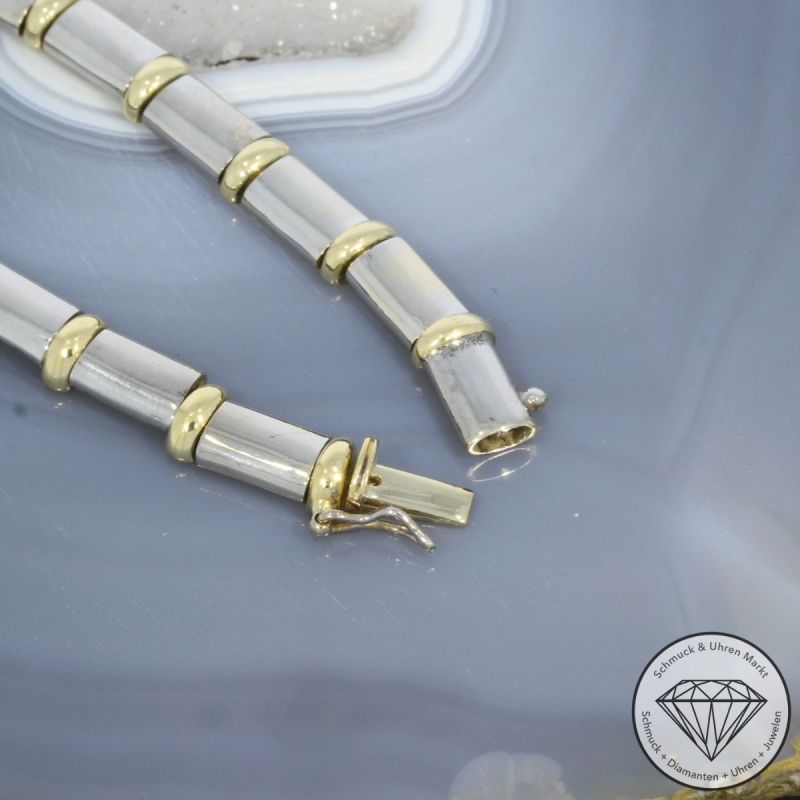 Wert 34000 € Bicolor Brillant Collier (ca. 3,60 carat) in 750er 18 K Gold - 98640