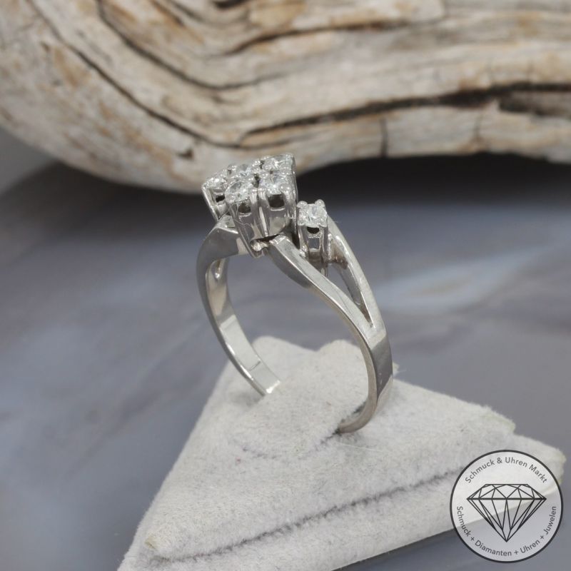Wert 950 € Brillant Ring in 585er 14 K Weißgold - 98677