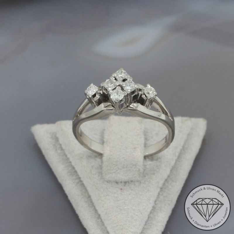 Wert 950 € Brillant Ring in 585er 14 K Weißgold - 98677
