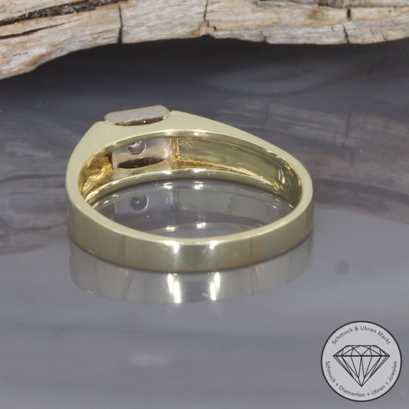 Wert 1990 € Solitär Brillant Ring (ca. 0,15 carat) in 585er 14 K Gelbgold - 98692