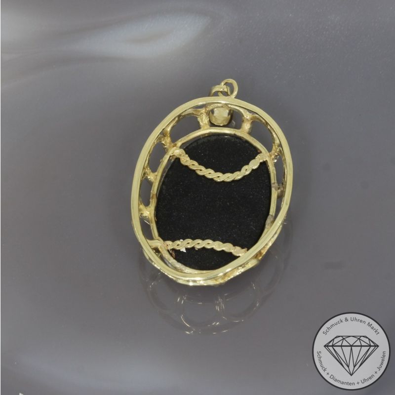 Wert 1990 € Opal Anhänger in 585er 14 K Gelbgold - 98730