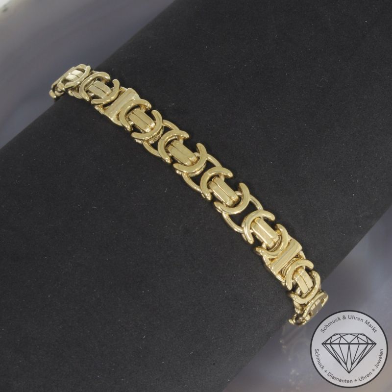 Wert 4990 € Königs Armband flaches Design 333er/8 Karat Gelb Gold Länge 22,5 cm – 98767