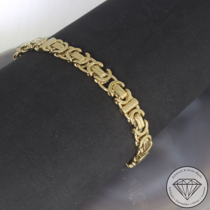 Wert 4990 € Königs Armband flaches Design 333er/8 Karat Gelb Gold Länge 22,5 cm – 98767