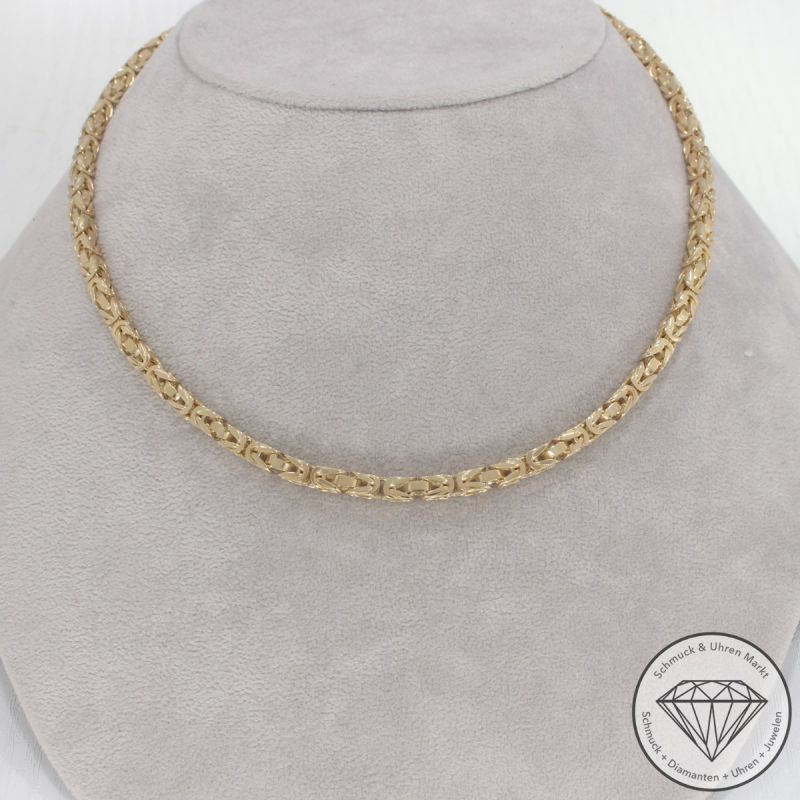 Wert 9690 € Königs Kette/Collier 585er/14 Karat Gelb Gold Länge 58,5 cm – 98770