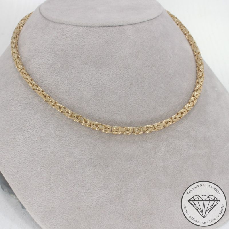 Wert 9690 € Königs Kette/Collier 585er/14 Karat Gelb Gold Länge 58,5 cm – 98770