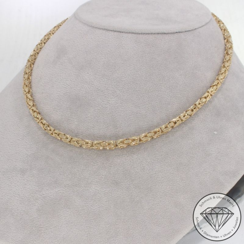 Wert 9690 € Königs Kette/Collier 585er/14 Karat Gelb Gold Länge 58,5 cm – 98770