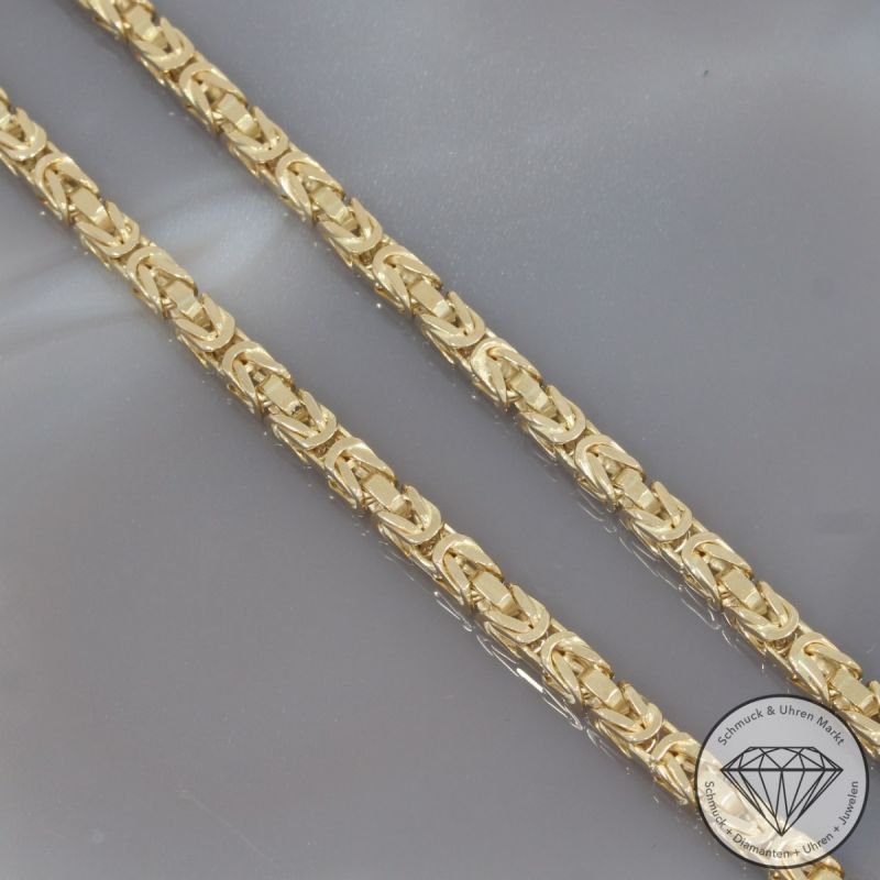 Wert 9690 € Königs Kette/Collier 585er/14 Karat Gelb Gold Länge 58,5 cm – 98770