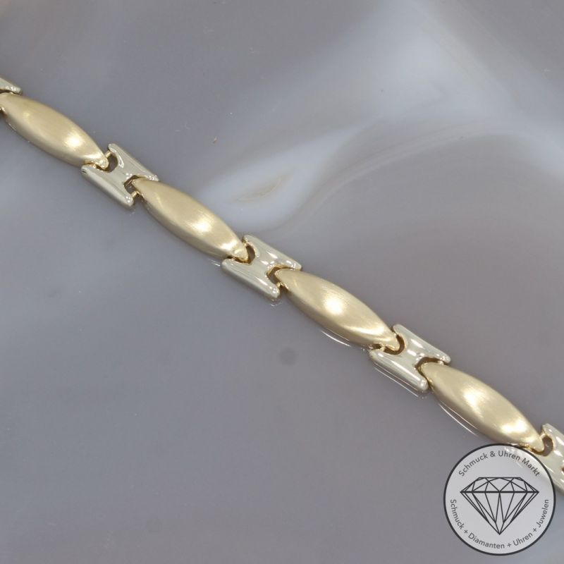 Wert 1750 € Bicolor Armband in 585er 14 K Gold - 98798