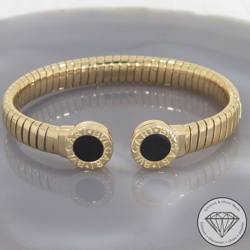 BVLGARI Tubogas Onyx Armreif in 750er 18 K Gelbgold - 98815