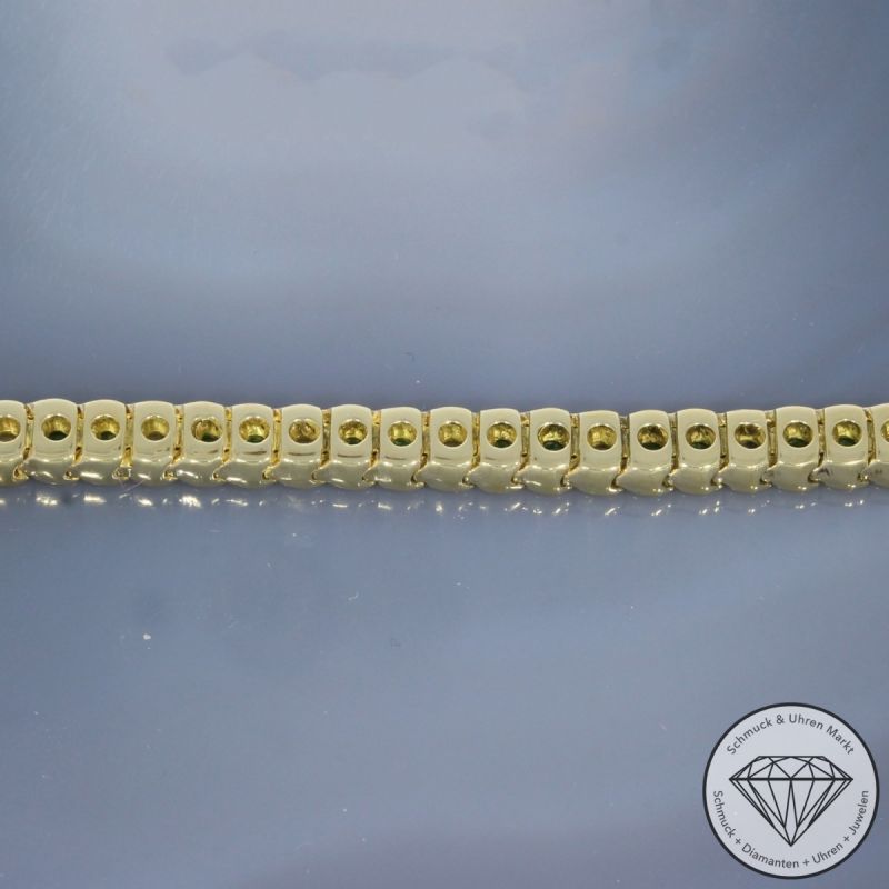 Wert 5950 € Brillant Smaragd Armband in 750er 18 K Gelbgold - 99015