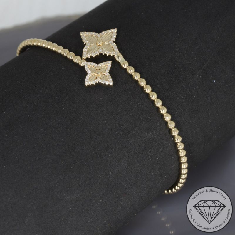 Wert 2900 € Diamant Armreif (0,19 carat) in 585er 14 K Gelbgold - 99026