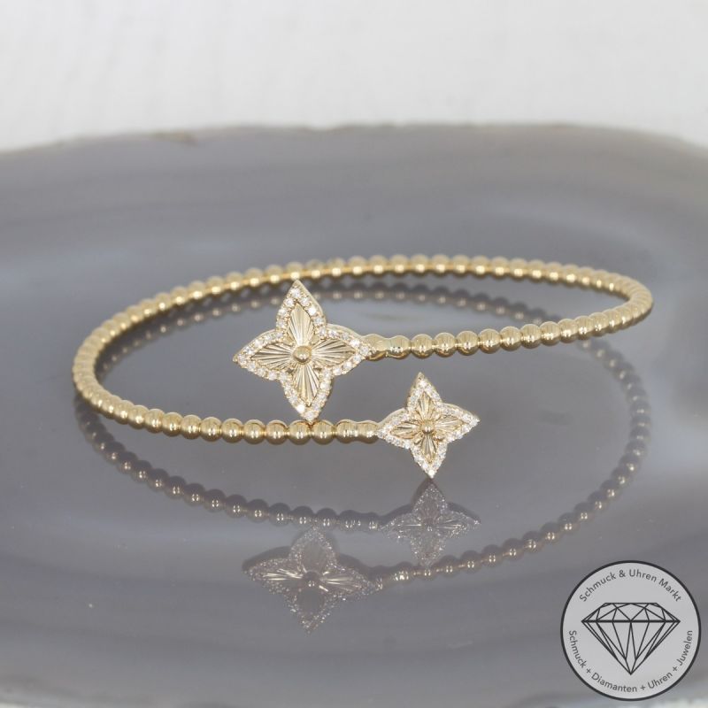 Wert 2900 € Diamant Armreif (0,19 carat) in 585er 14 K Gelbgold - 99026