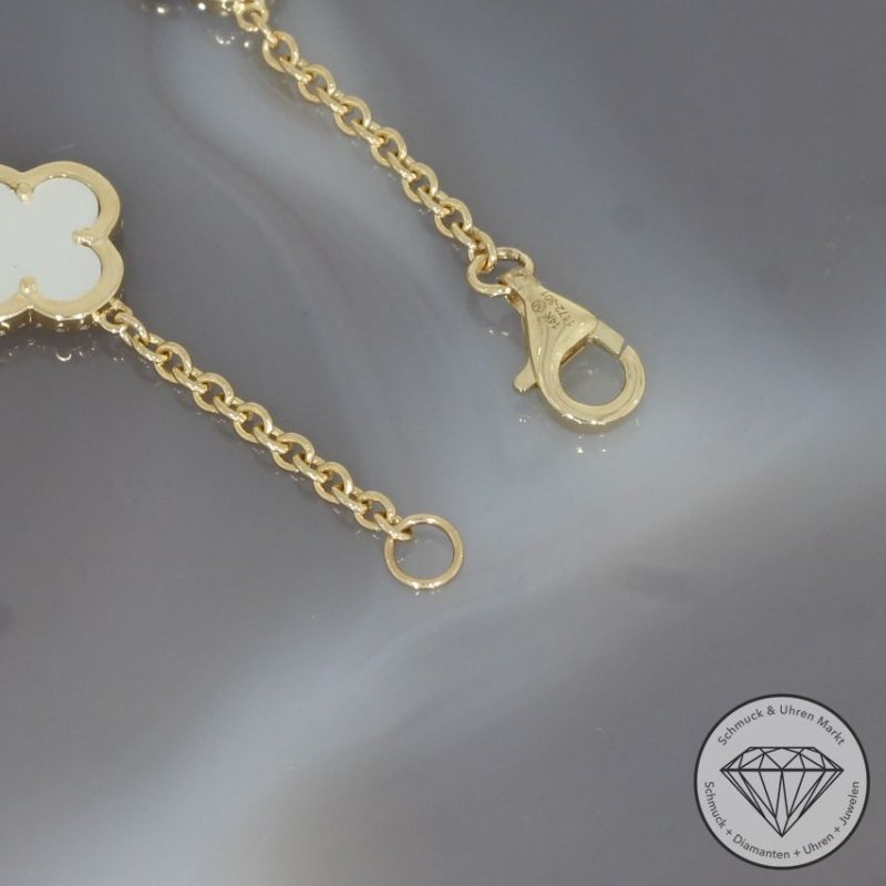 Wert 2810 € Diamant Perlmutt Armband in 585er 14 K Gelbgold - H1875