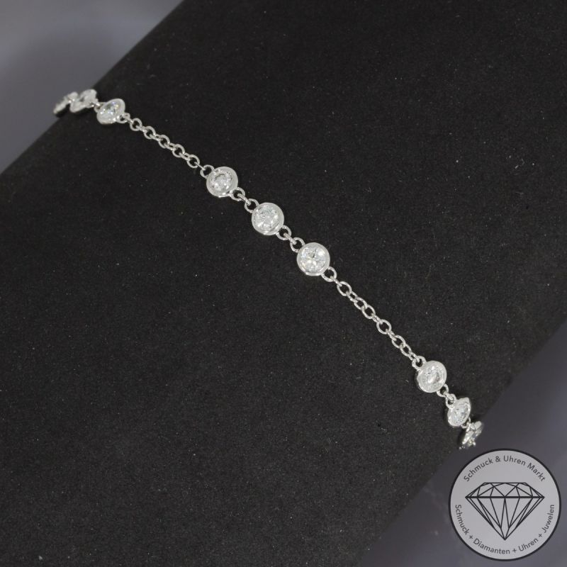 Wert 2950 € Brillant Armband (0,90 carat) in 585er 14 K Weißgold - H1217