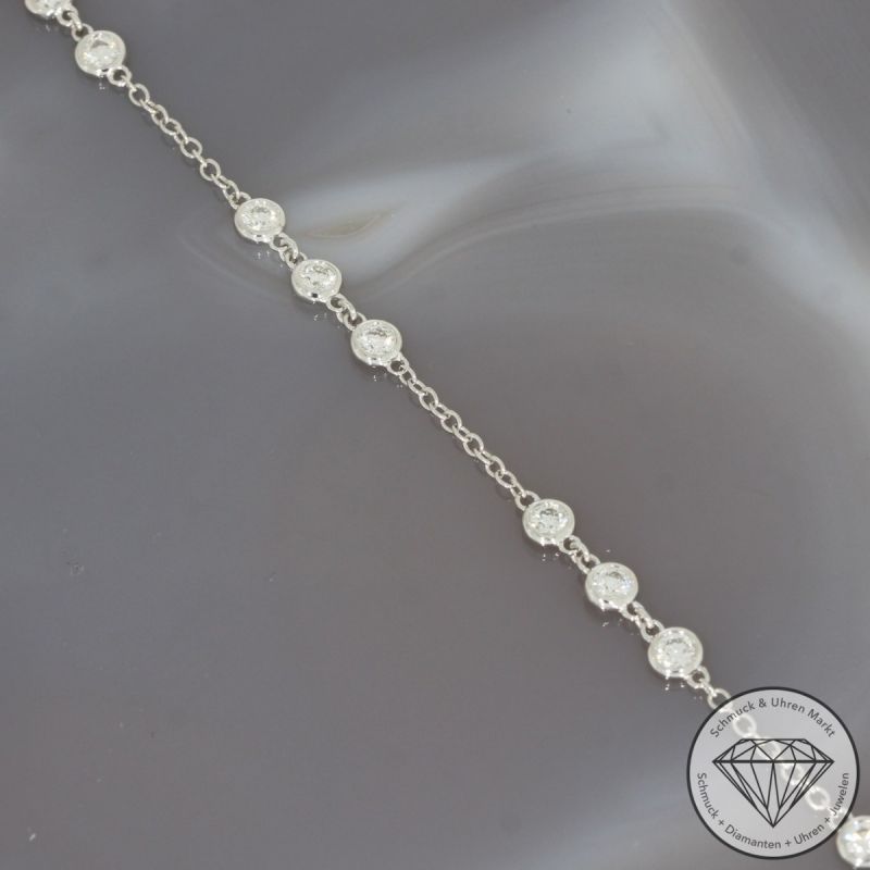 Wert 2950 € Brillant Armband (0,90 carat) in 585er 14 K Weißgold - H1217