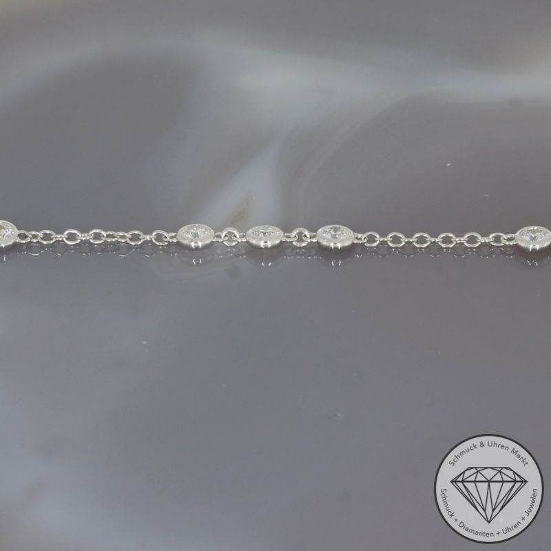 Wert 2950 € Brillant Armband (0,90 carat) in 585er 14 K Weißgold - H1217