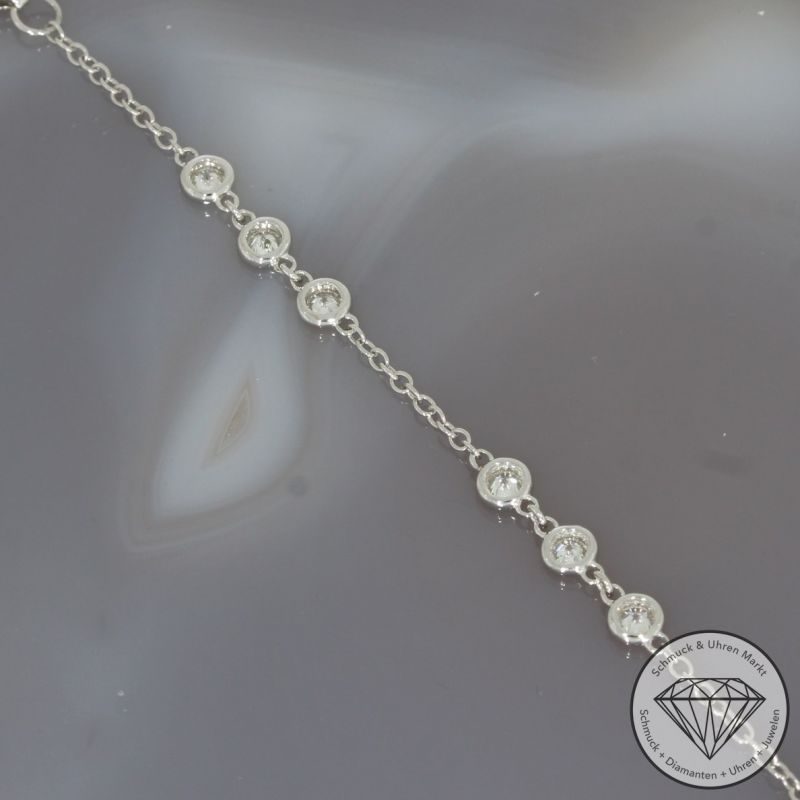 Wert 2950 € Brillant Armband (0,90 carat) in 585er 14 K Weißgold - H1217
