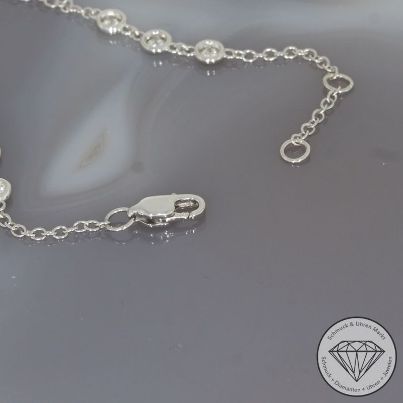 Wert 2950 € Brillant Armband (0,90 carat) in 585er 14 K Weißgold - H1217