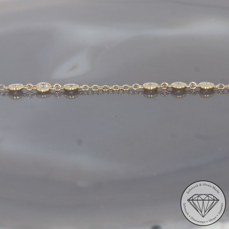 Wert 2950 € Brillant Armband (0,87 carat) in 585er 14 K Gelbgold - H1849