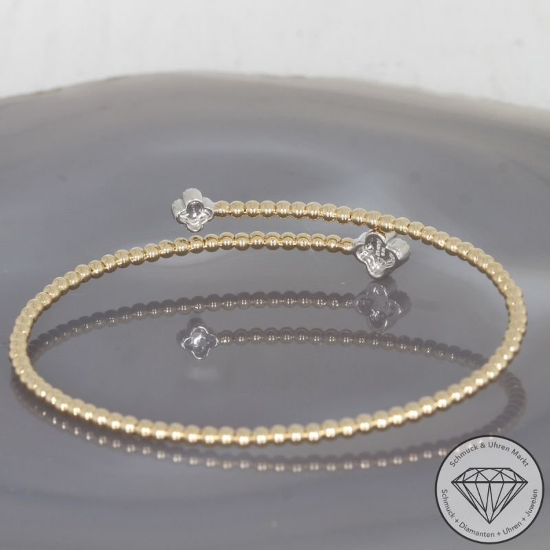 Wert 3180 € Brillant Armreif (0,30 carat) in 585er 14 K Gelbgold & Weißgold - H1885