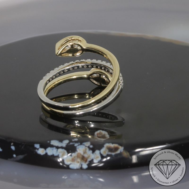 Wert 6350 € Brillant Diamant Ring in 585er 14 K Gelbgold & 950er Platin - 99044