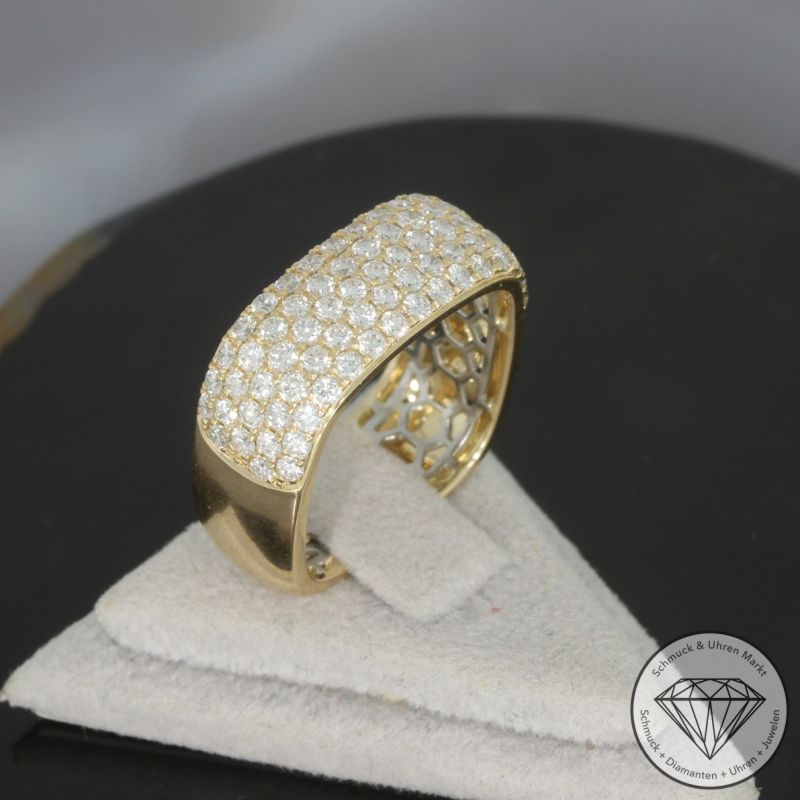 Wert 6350 € Brillant Ring (1,57 carat) in 585er 14 K Gelbgold - 99054