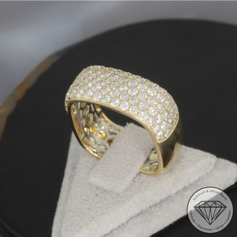 Wert 6350 € Brillant Ring (1,57 carat) in 585er 14 K Gelbgold - 99054