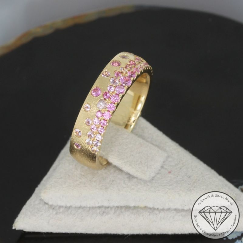 Wert 3190 € Saphir Ring in 585er 14 K Gelbgold Gr.55 - H910