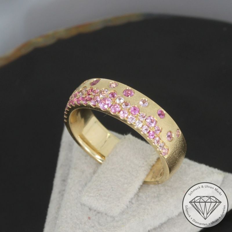 Wert 3190 € Saphir Ring in 585er 14 K Gelbgold Gr.55 - H910