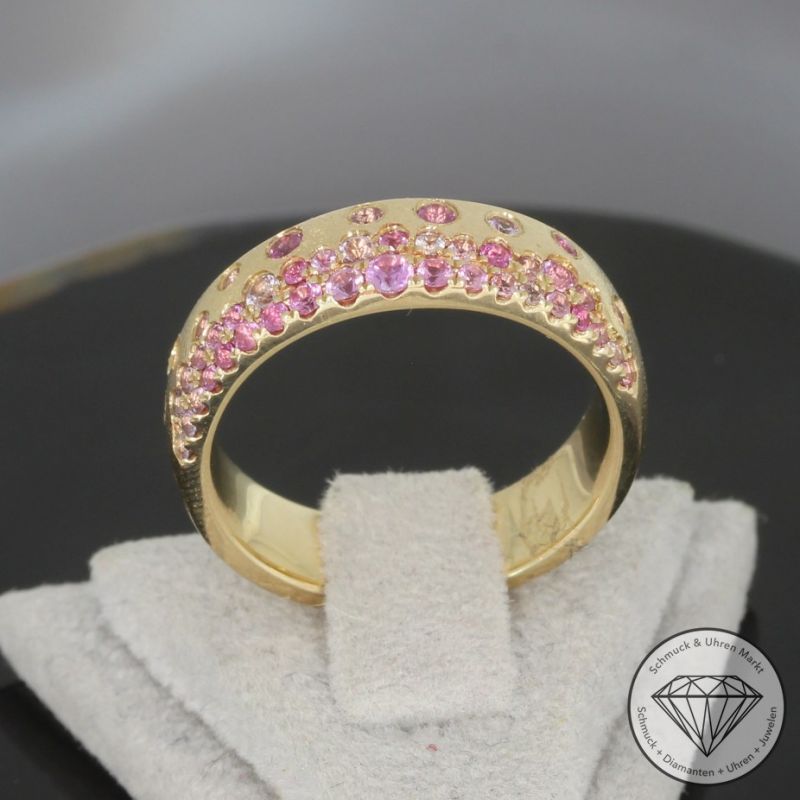 Wert 3190 € Saphir Ring in 585er 14 K Gelbgold Gr.55 - H910