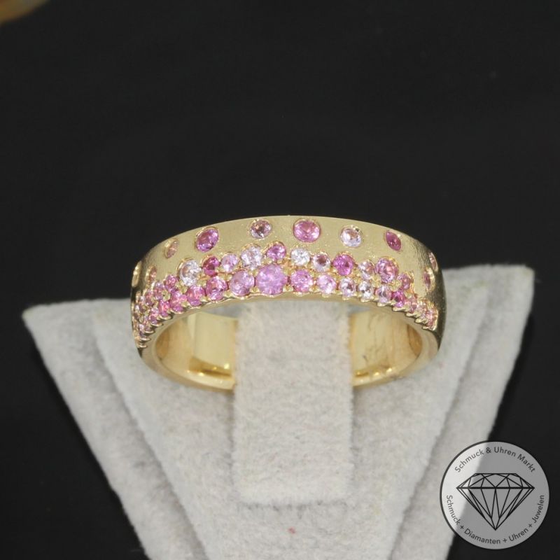 Wert 3190 € Saphir Ring in 585er 14 K Gelbgold Gr.55 - H910