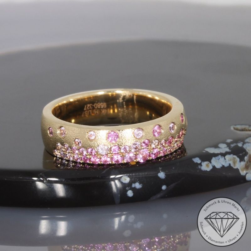 Wert 3190 € Saphir Ring in 585er 14 K Gelbgold Gr.55 - H910