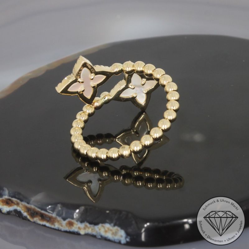 Wert 1810 € Diamant Perlmutt Ring in 585er 14 K Gelbgold - H1844