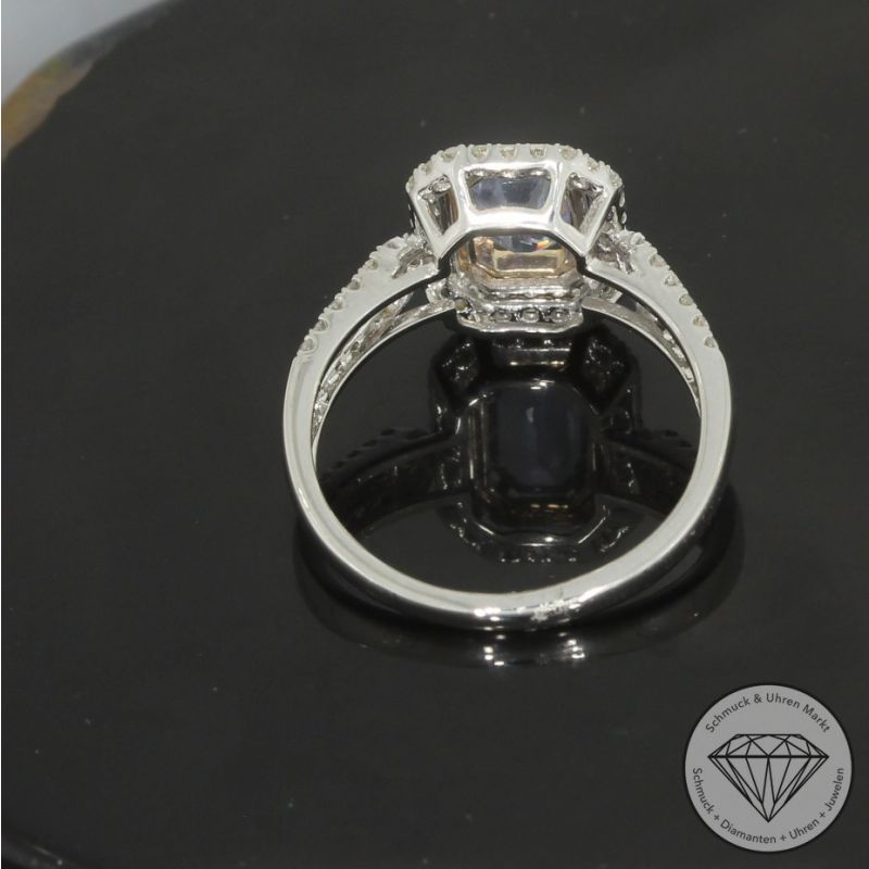 Wert 3490 € Diamant Saphir Ring in 585er 14 K Gelbgold & 950er Platin - 99061
