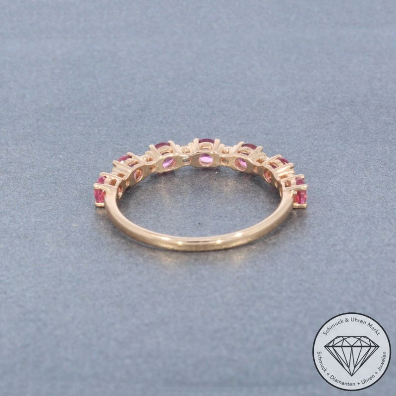 Wert 1490 € Diamant Turmalin Ring in 585er 14 K Rosegold - 99075